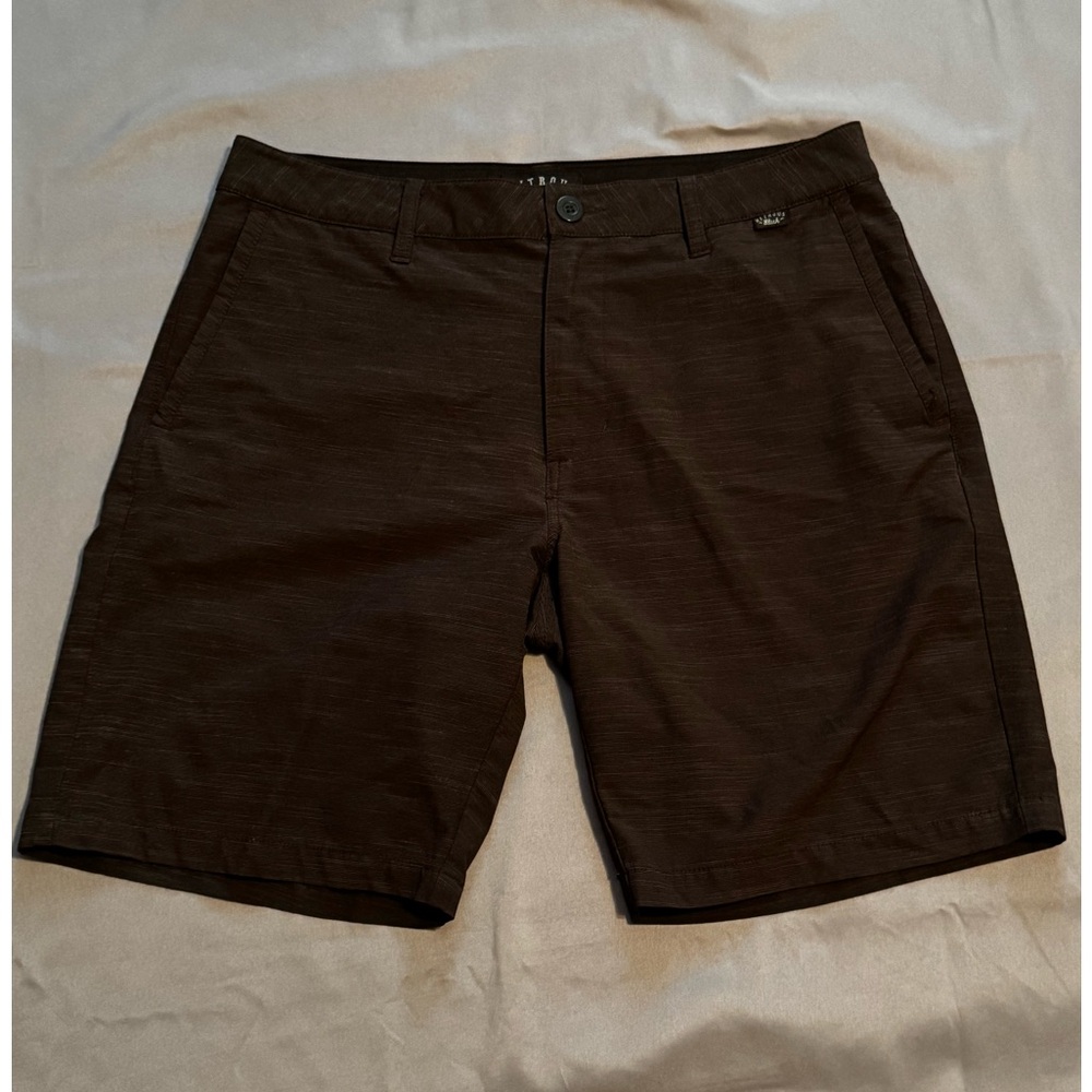 🩳 Men’s Casual Shorts Black Size 33 Nitrous Black Brand Zippered Pocket